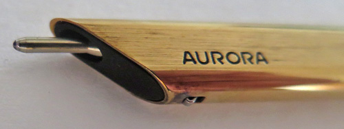 6332: AURORA T-21 VERMIL BALLPOINT WITH BOX & PAPERS, GOLD PLATED STERLING SILVER